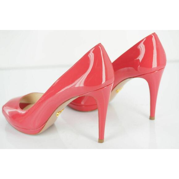 Prada Peep Toe Pink Patent Platform Pumps NIB - Picture 10 of 12
